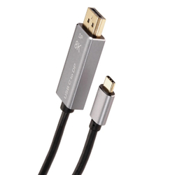 VCOM CU480MC-1.8M Кабель-адаптер USB Type-Cm --&gt; DP1.4v (m) 8K@60Hz, 1.8m , Alum Shell,VCOM [4895182217904]