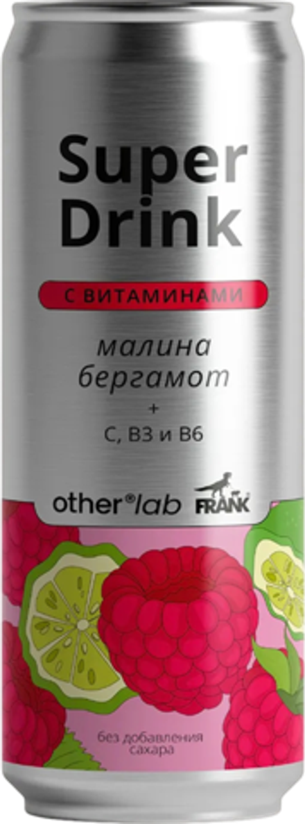 Газированный напиток Парадокс Супер Дринк Малина, Бергамот / Paradox Super Drink Malina, Bergamot 0.33 - банка