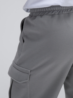 Джоггеры карго теплые.Грей