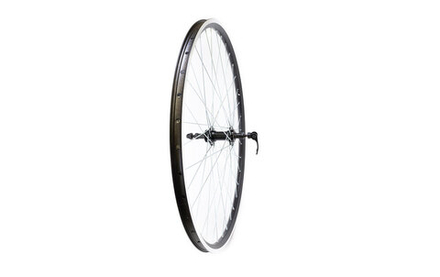 Колесо заднее 26" TRIX, профиль алюминиевый, двойной, 36H, втулка алюм., V-br, под трещотку, эксц.