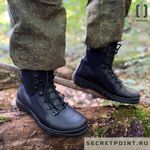 Мод. 614. Облегченные берцы с текстильными вставками (средние)