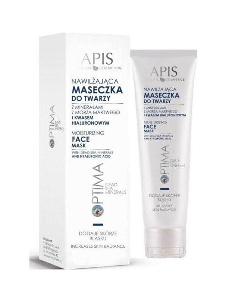 Маски Apis Optima Moisturizing Face Mask maseczka nawilżająca do twarzy z minerałami z Morza Martwego i kwasem hialuronowym 100ml