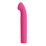 Розовый вибратор с загнутой головкой Bogey - 15 см.