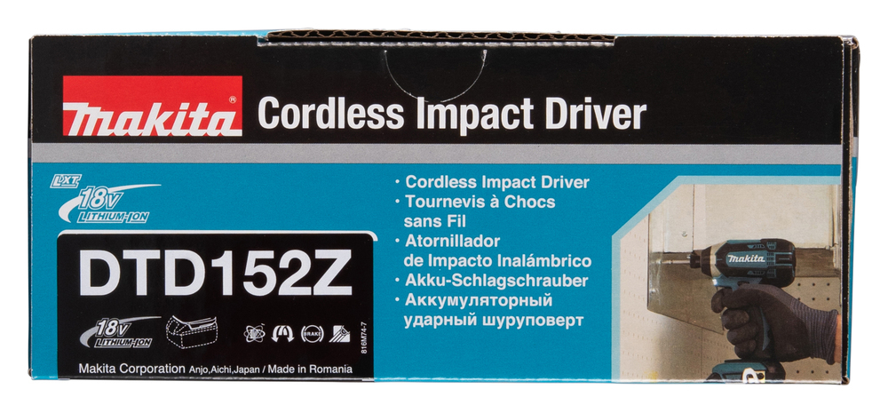 Аккумуляторный ударный шуруповерт LXT® DTD152Z 18В 1/4\" 165 Нм 0 – 2 900 об/мин