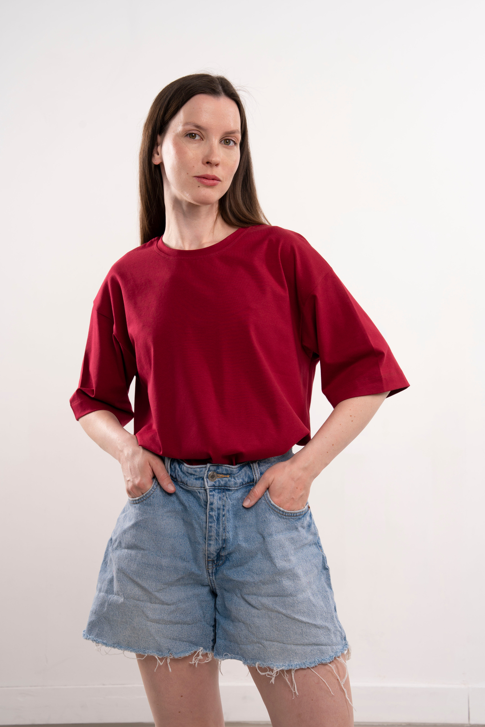 Оверсайз футболка со спущенным рукавом | + цвета