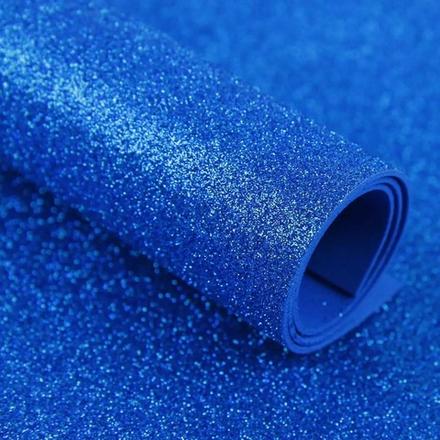 Фоамиран с глиттером  AstraCraft креатив, 20х30см, 2мм,цв.синий