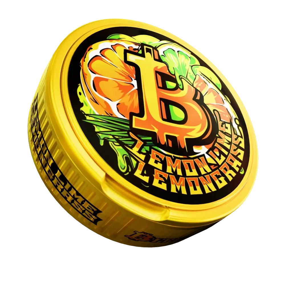 Снюс BITCOIN LEMON LIME LEMONGRASS (200 МГ) ЛИМОН, ЛАЙМ, ЛЕМОНГРАСС
