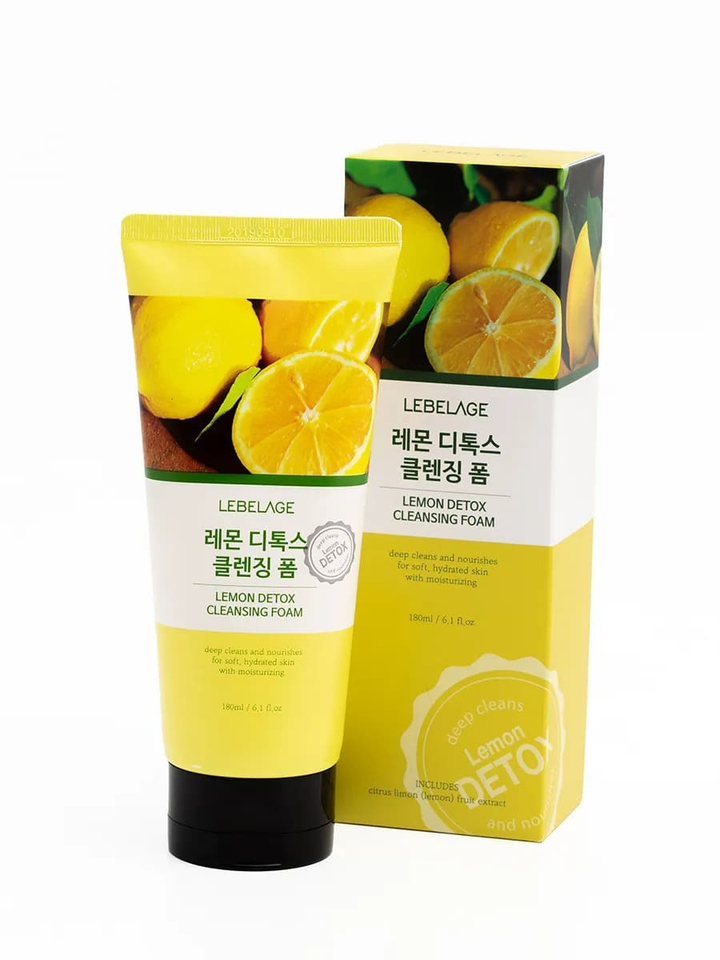 Пенка для умывания Lebelage Lemon Brightning Cleansing Foam детокс с лимоном 180 мл