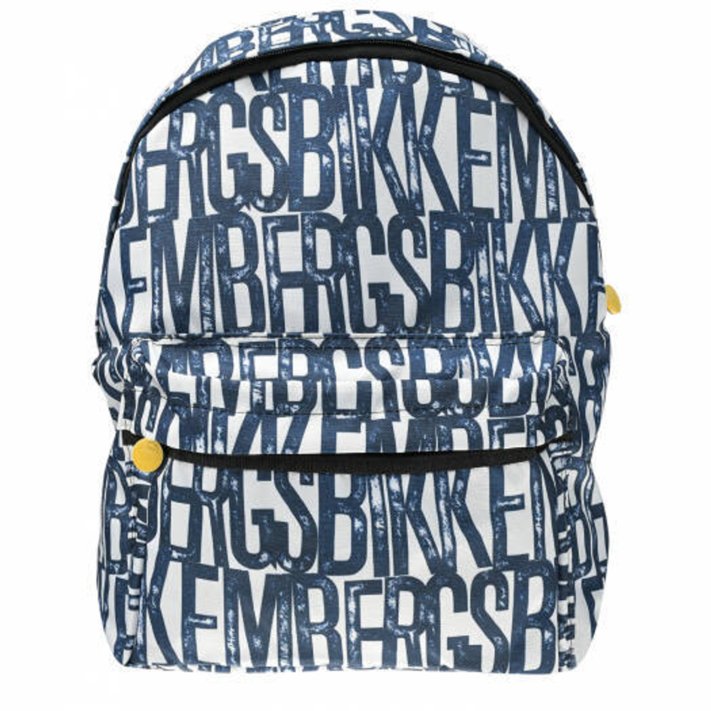 Рюкзак BIKKEMBERGS Белый/Принт: синие логотипы Мальчик