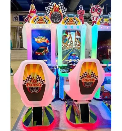 Детский двойной автомат с видеоиграми «Автогонка»
