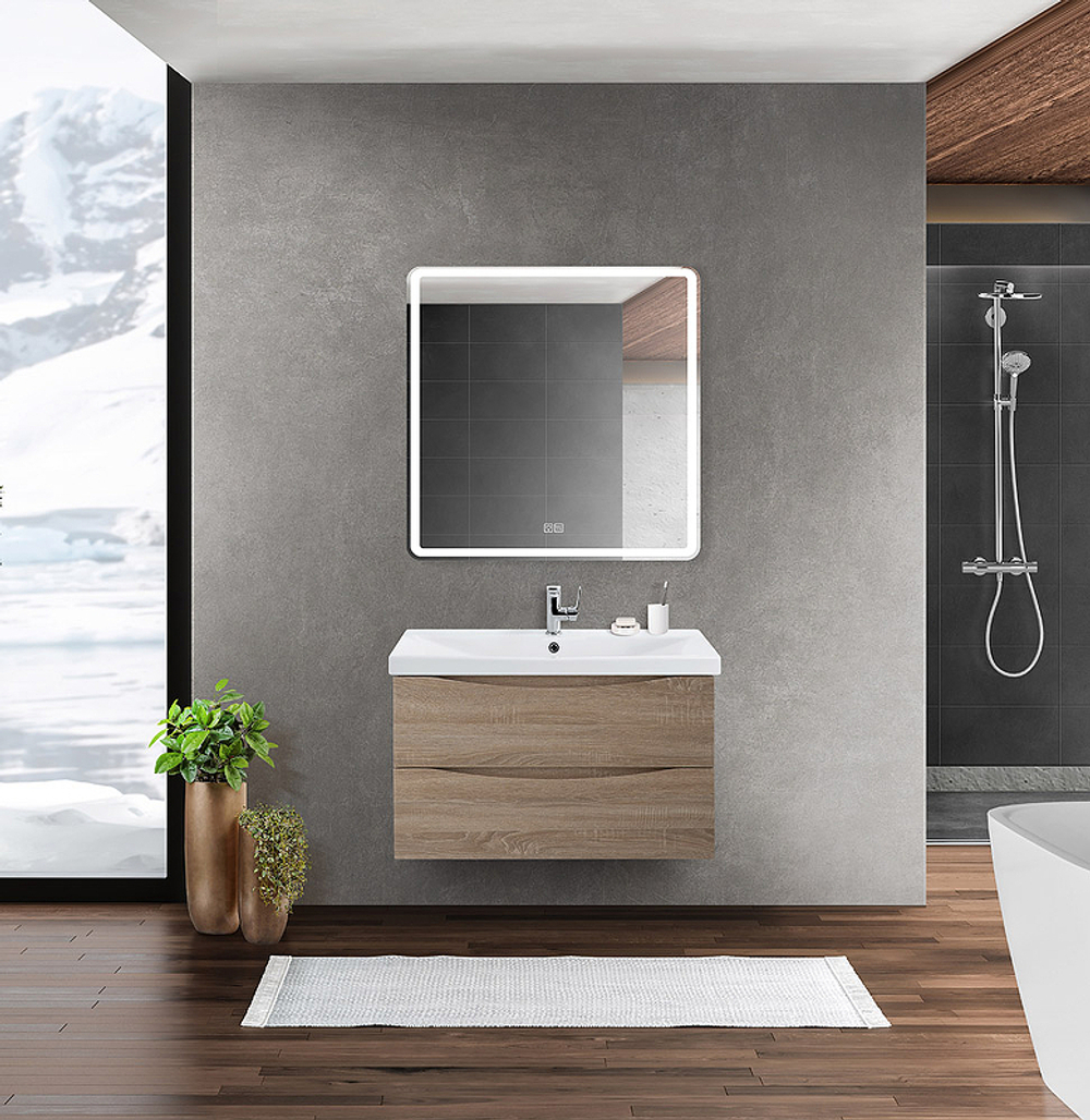 Тумба под раковину BelBagno Marino-Cer 90 MARINO-CER-900-2C-SO-WO-P подвесная Rovere Bianco