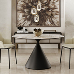 Стол круглый AXIS 120, керамика глянцевая, белая