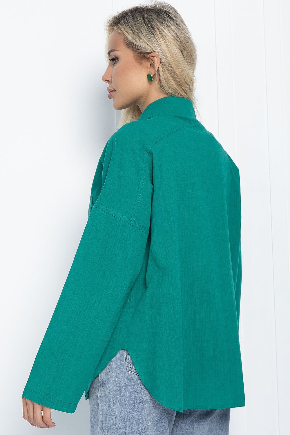 Рубашка Оксфорд (зеленая) Б11252 LT Collection