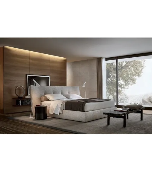 Двуспальная кровать Rever 180х200 см, серая