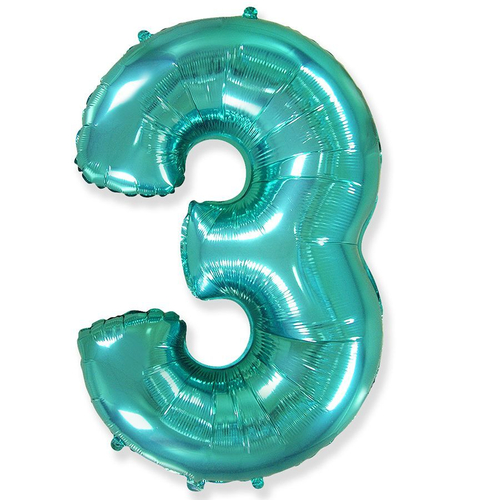 Цифра 3 бирюза 40" Fm