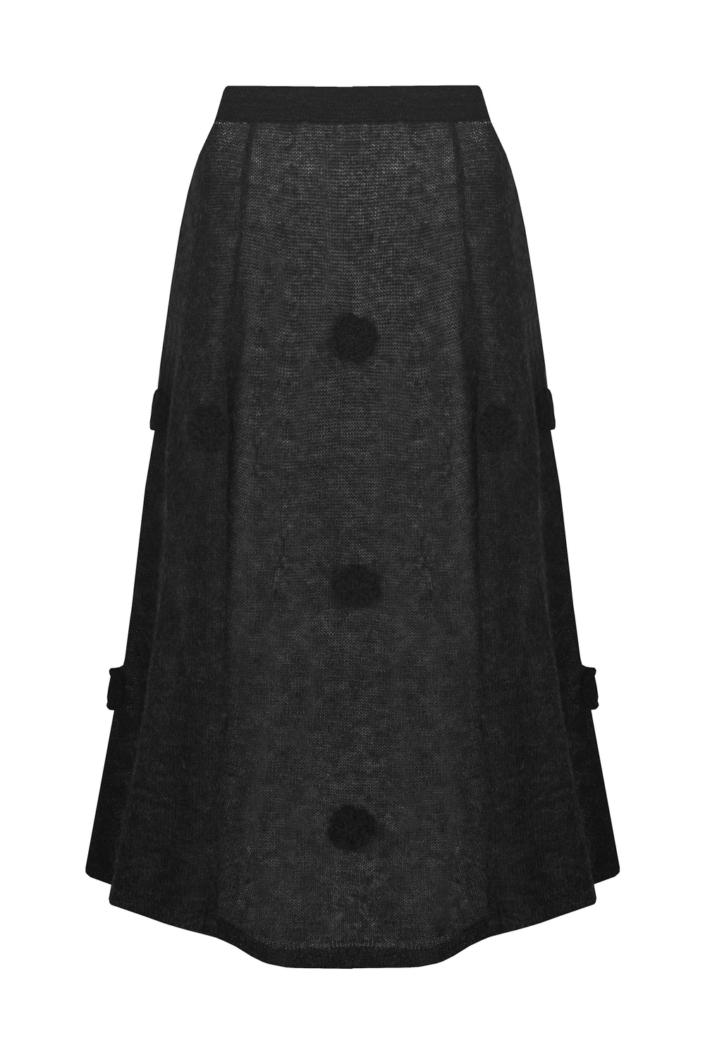 Серая юбка из мохера