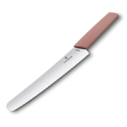 Victorinox Нож Swiss Modern 22см, зубчатый, розовый
