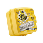 Ланч-бокс "Bento" со столовыми приборами желтый с рисунком "SUB бургер"