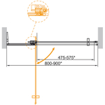 Душевая дверь Cezares Slider 90 SLIDER-B-1-80/90-BR-NERO профиль Черный матовый стекло бронзовое