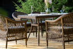 "Амароне" обеденная группа из искусственного ротанга на 6 персон, цвет коричневый