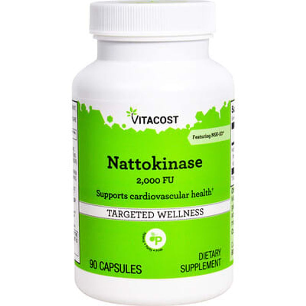 Vitacost, наттокиназа NSK-SD, 2000 FU, 90 капсул