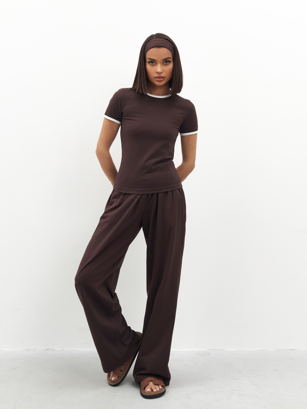 Брюки широкие домашние