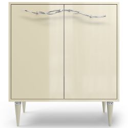 Комод Арт Колор Классик Сильвер с 2 полками Серый шелк