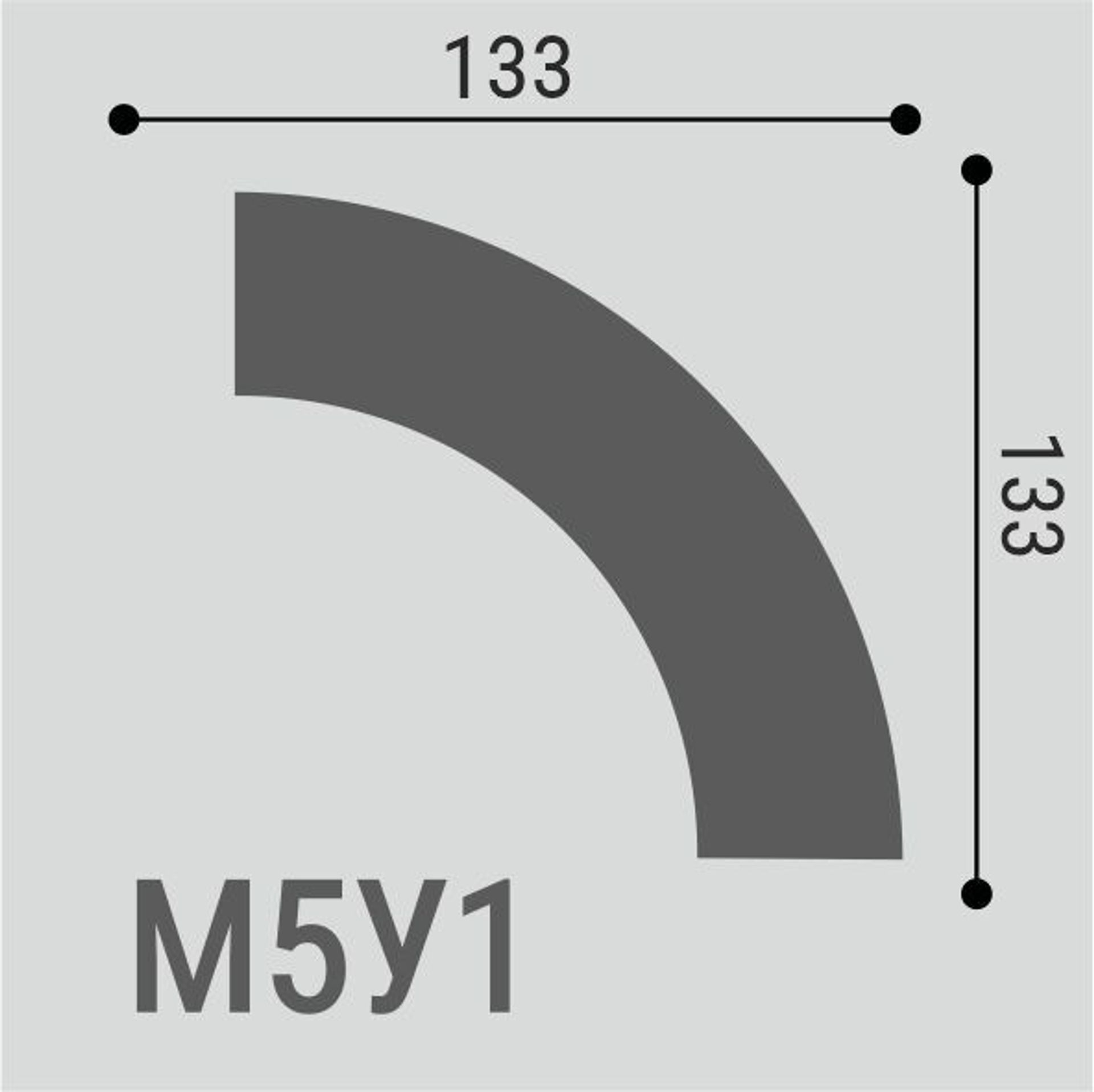 Угол декоративный М5У1