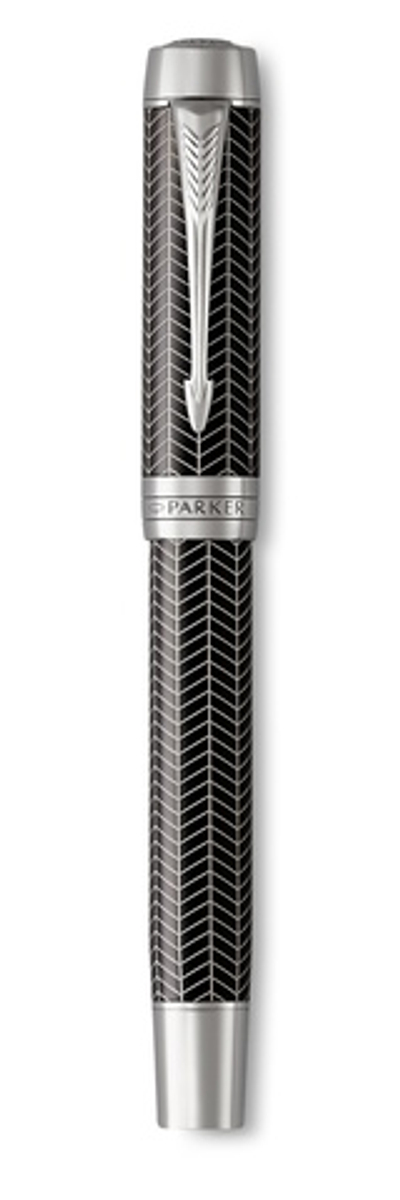 Перьевая ручка Parker Duofold Prestige Centennial, Black Chevron CT, перо: M