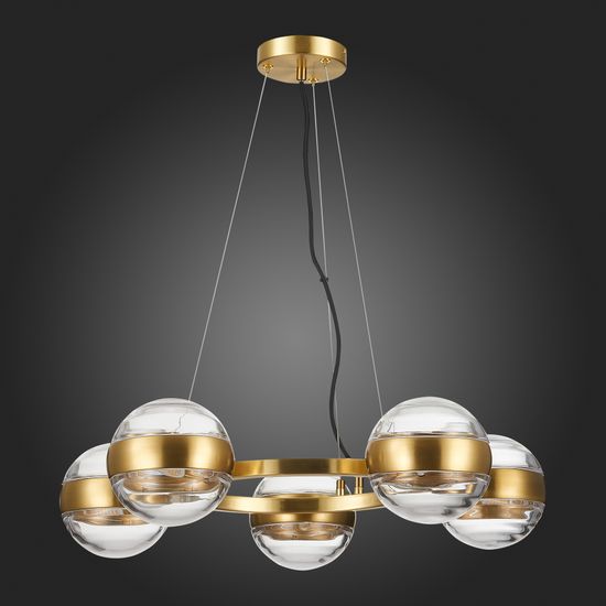 SL1156.303.05 Светильник подвесной ST-Luce Латунь/Прозрачный G9 5*5W BALA