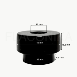 Крышка для диффузора винтовая (28) черная Шляпа