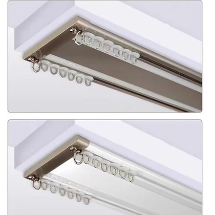 Ультратонкий алюминиевый карниз для штор, потолочный