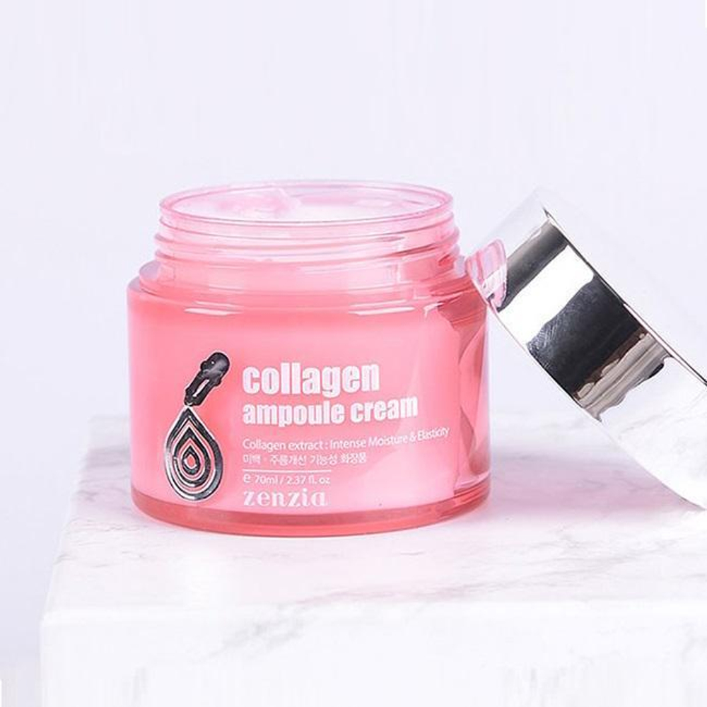 Крем для лица с коллагеном ZENZIA Collagen Ampoule Cream