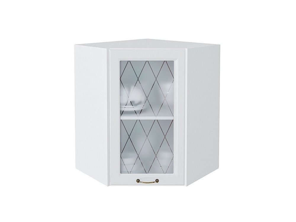 Шкаф верхний угловой остекленный Ницца