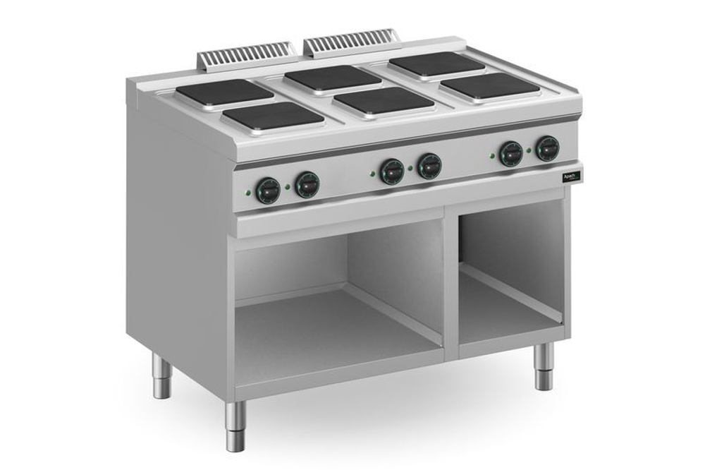 Плита 6 Конфорочн.700 Сер. Apach Apre-117P/Pl