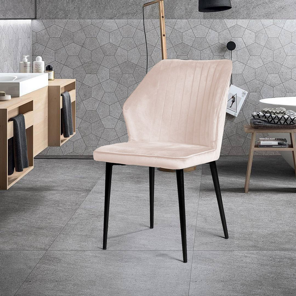 Стул Berg, бархат светло-бежевый 2