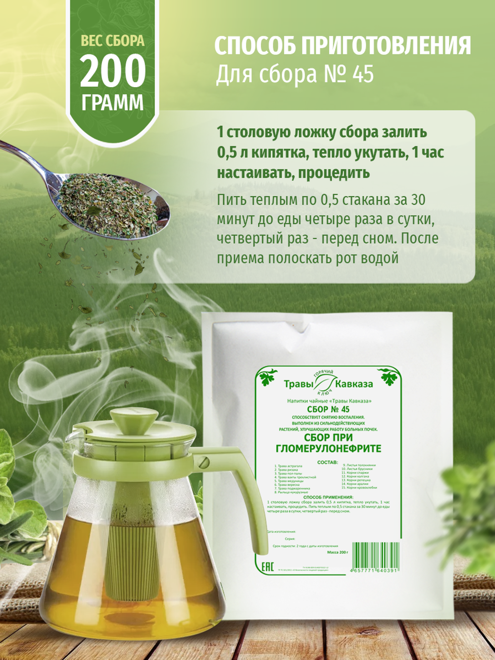 Сбор № 45 При гломерулонефрите