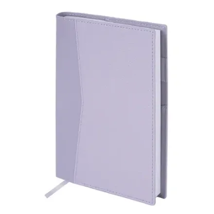 Ежедневник недатированный Brauberg Glam, В6, 160л, кожзам, сиреневый