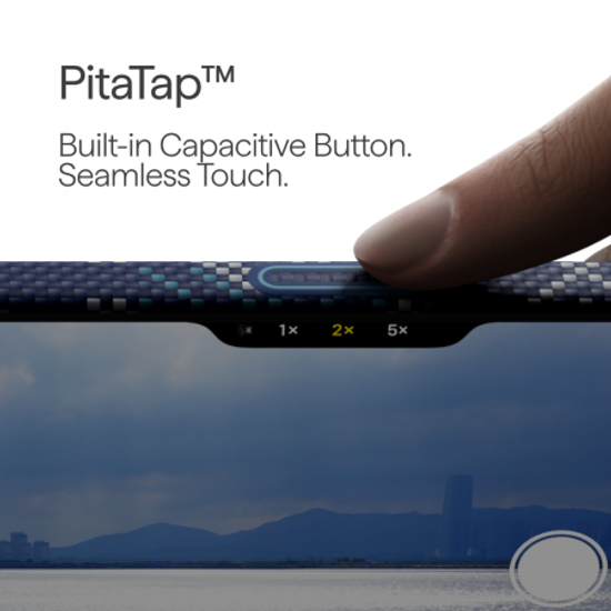 Чехол Pitaka Threads of Winter Ultra-Slim (PitaTap™) для iPhone 17 Pro, синий