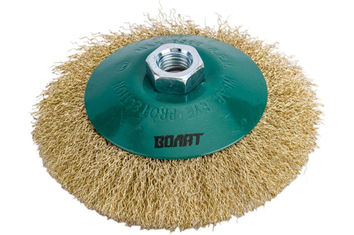 Щетка для УШМ 125 мм, M14, латунированная проволока ВОЛАТ 81050-125