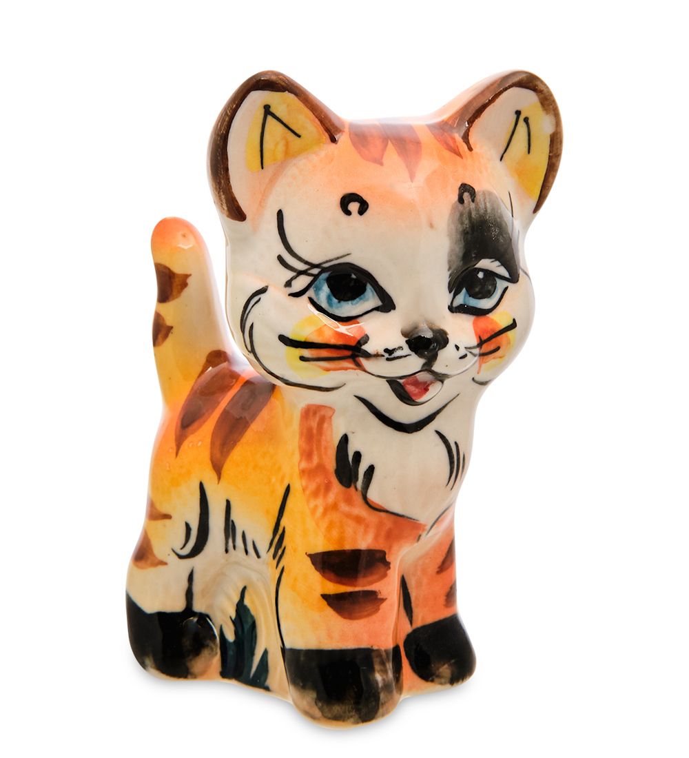 ГЛ- 059 Фигурка «Кошечка» цв. (Гжельский фарфор)
