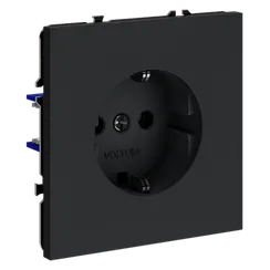 Розетка встраиваемая VOLTUM S70 с заземлением 16А, (графит)
