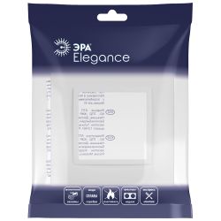 Рамка для розеток и выключателей ЭРА Elegance 14-5011-01М Classic, на 1 пост, белый матовый