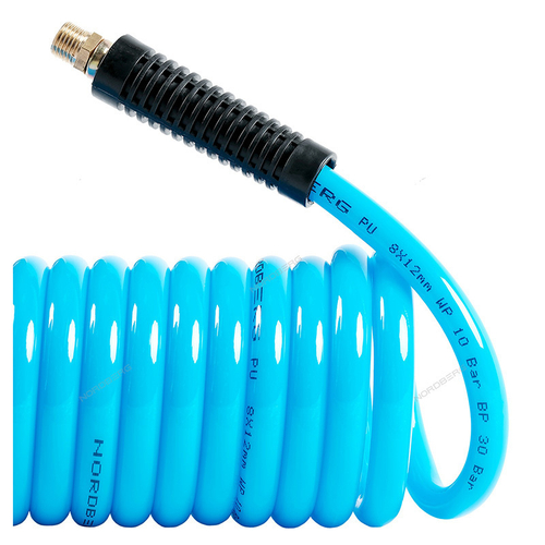 NORDBERG (HS0816PU) Шланг воздушный спиральный полиуретановый 8х12 мм, 16 м