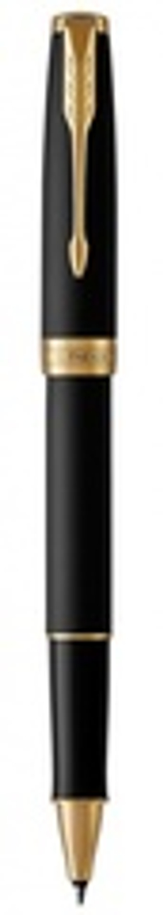 Ручка роллер Parker Sonnet  Matte Black GT, стержень: F, цвет чернил: black, в подарочной упаковке