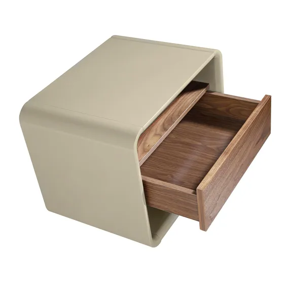 Прикроватная тумбочка Angel Cerda 7134 из ореха и лакированного МДФ