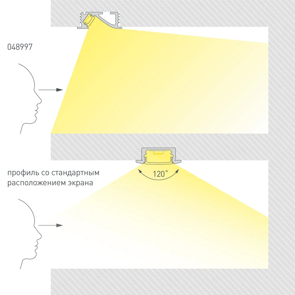 Профиль SL-BEVEL-W21-F-2000 ANOD BLACK (Arlight, Алюминий) 048997