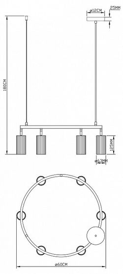 Подвесная люстра Moderli Cora V11601-6P