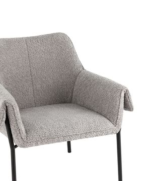 Кресло лаунж Aline альпака серый