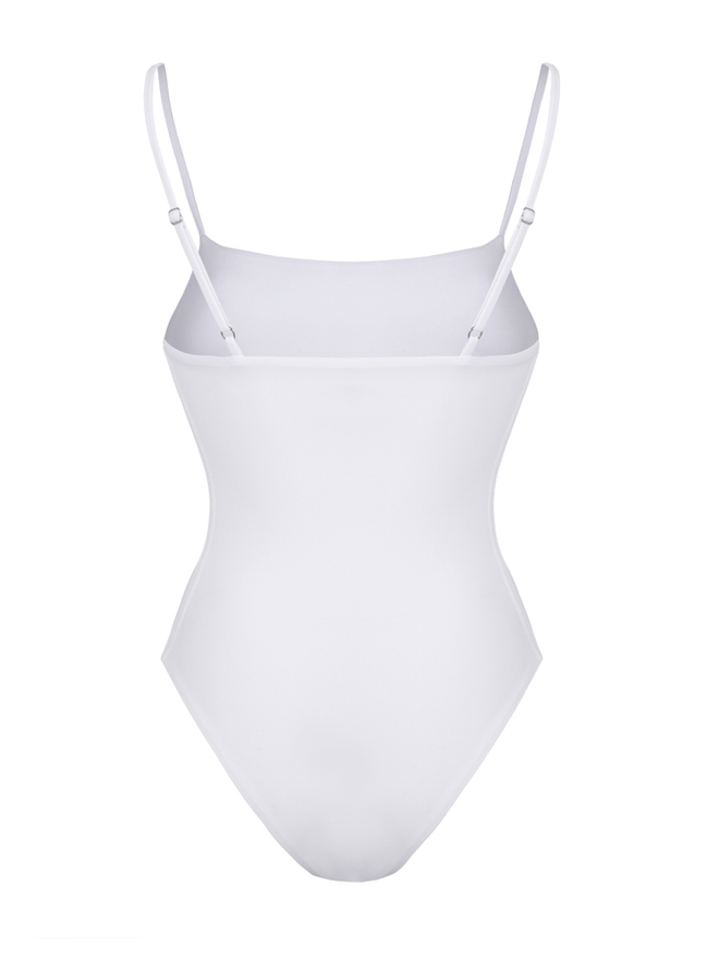 Слитный купальник Mira — Ice white